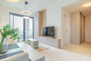 Interior - Stylish 1BR & 1LR Apartment | Cozy City View (Bratislava)