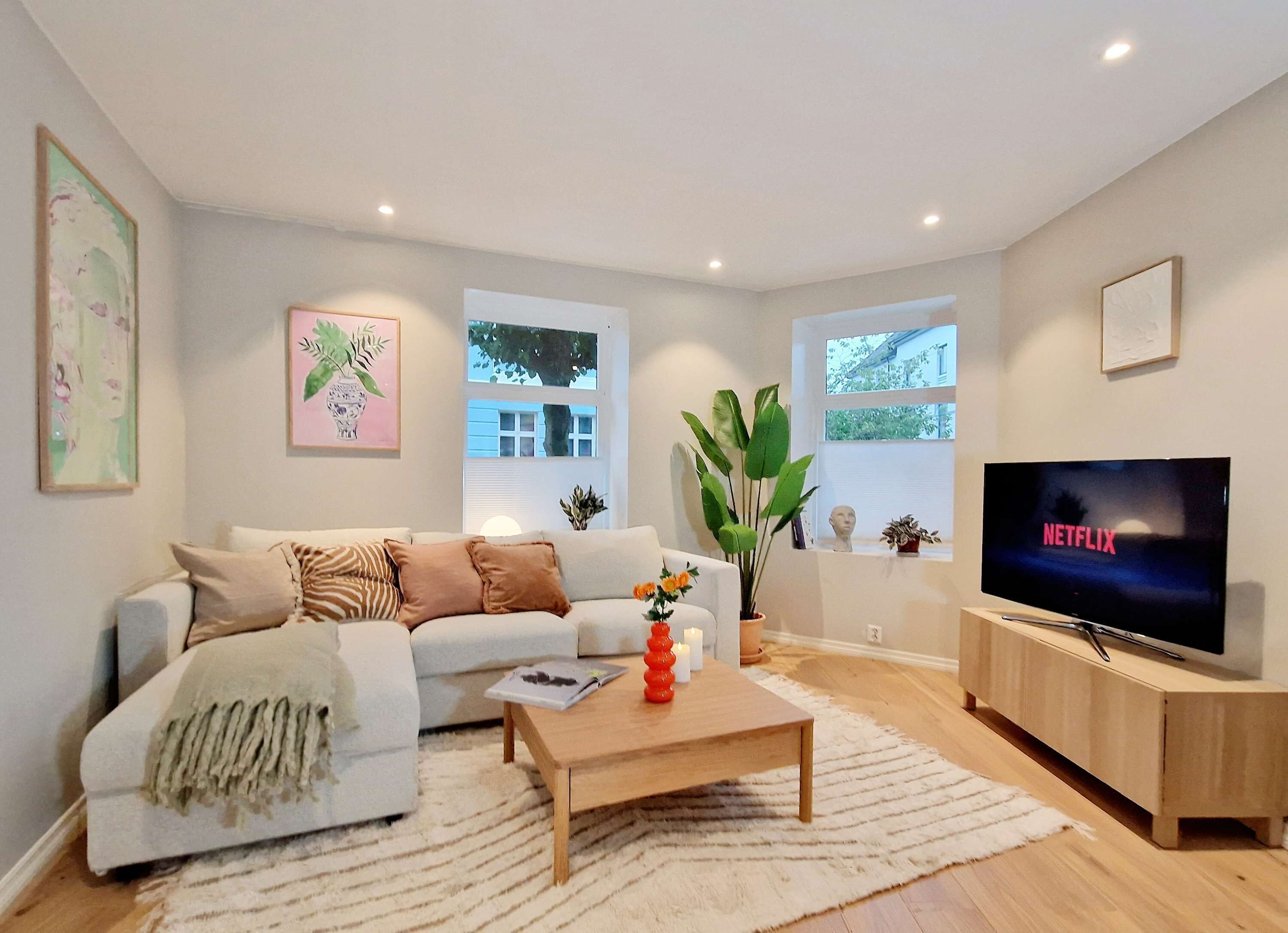 TV, peis og kontorer