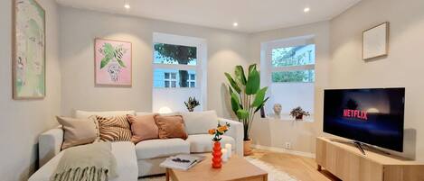 TV, fireplace, offices