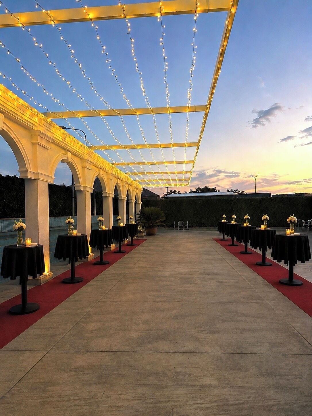 Outdoor banquet area