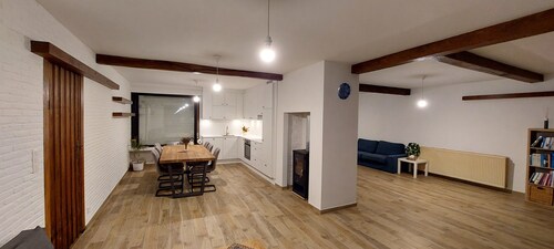 Modern Villa with large gargen and open landscape