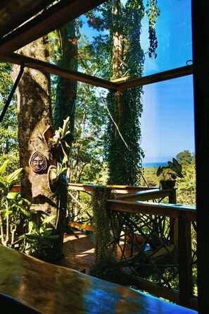 Chalet rustique, 1 chambre, balcon, vue sur le jardin | Jardin
