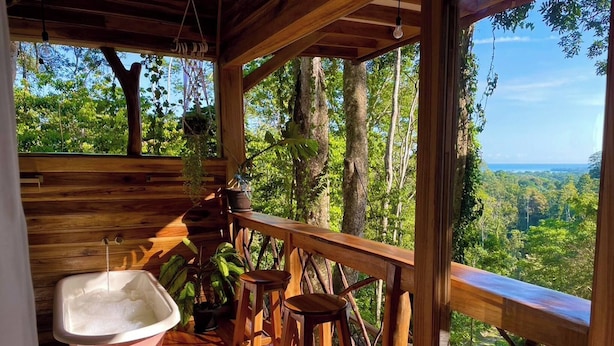 Baita, 1 camera da letto, balcone, vista giardino | Idromassaggio all'aperto