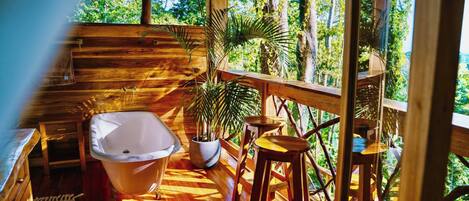 Baita, 1 camera da letto, balcone, vista giardino | Parco della struttura