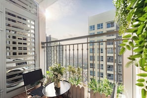 Executive-lejlighed - 3 soveværelser - balkon - byudsigt | Udsigt fra værelset