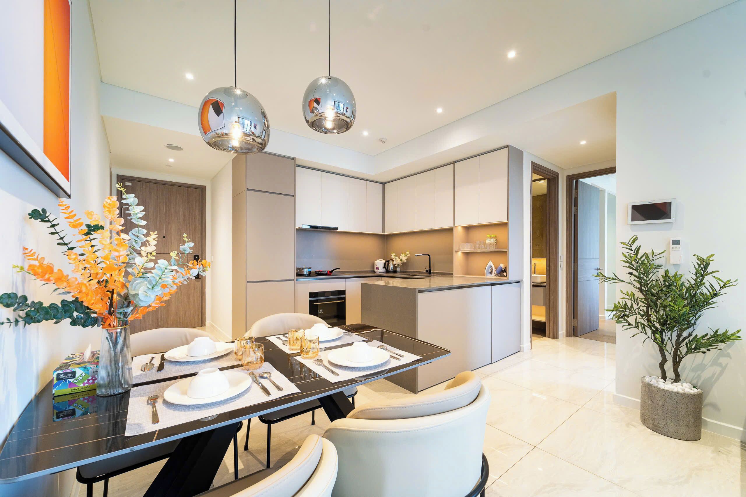 Executive Apartment, 2 Bedrooms, Balcony, City View | Private kitchen | Fridge, stovetop