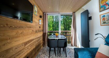 Wooden Apartment With Balcony