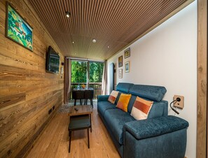 Apartment | Living room - Wooden Apartment With Balcony (Allos)