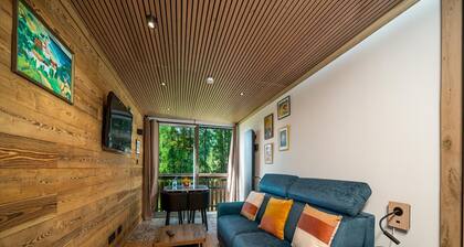 Wooden Apartment With Balcony