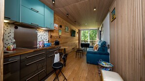 Apartment | Private kitchen - Wooden Apartment With Balcony (Allos)