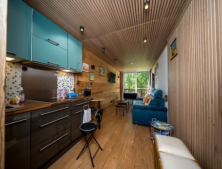 Wooden Apartment With Balcony