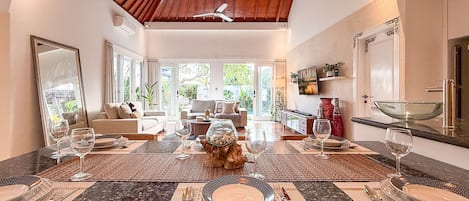 Luxury Villa, Pool View | In-room dining