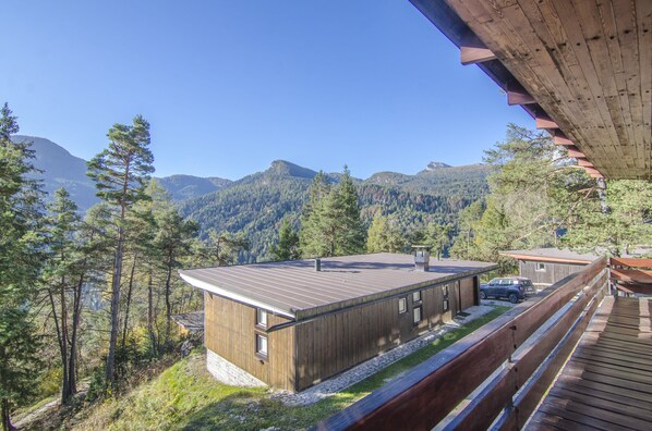 A wooden cabin with a metal roof, surrounded by trees and mountains. - Relaxing holiday  in the nature (Borca di Cadore)