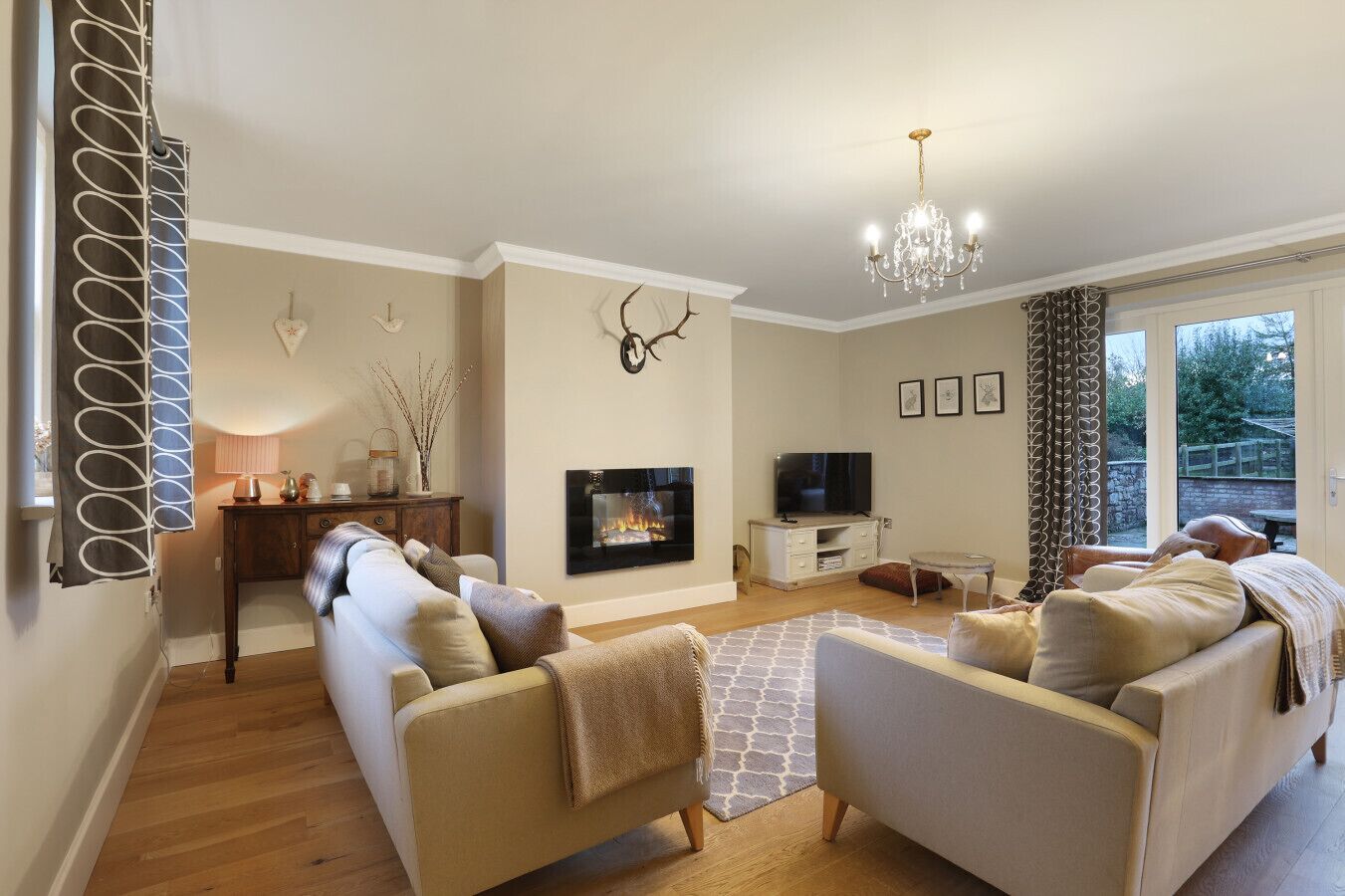 TV, DVD player, books