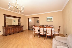 Family Apartment, 4 Bedrooms, Balcony | Living area | 50-inch flat-screen TV with cable channels - North ave apartment by Luxe Group HH106 (Yerevan)