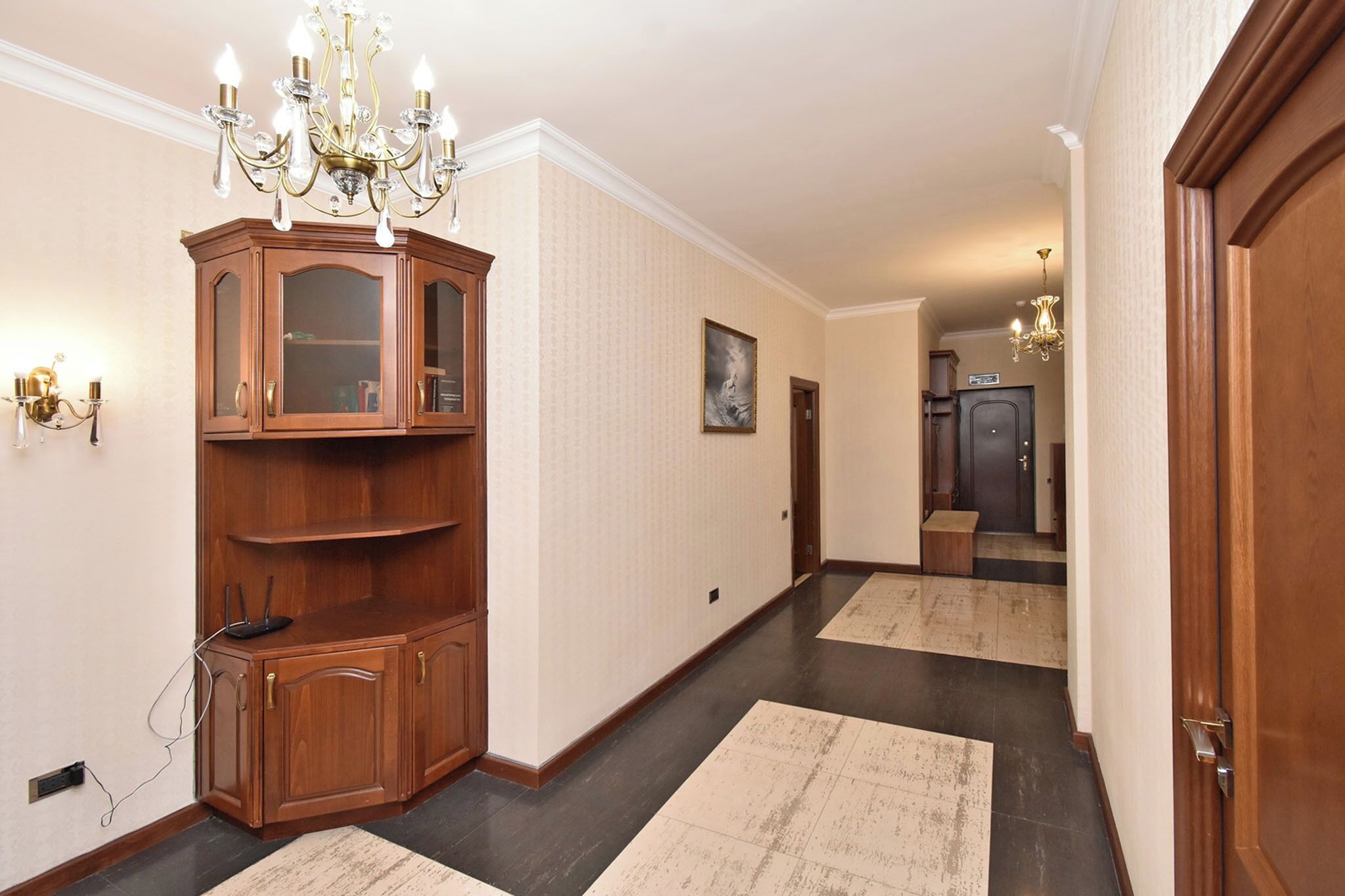 Family Apartment, 4 Bedrooms, Balcony | Living area | 50-inch flat-screen TV with cable channels