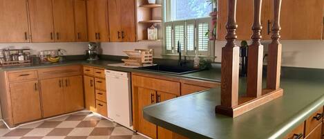 Microwave, oven, stovetop, dishwasher