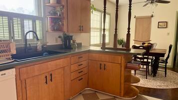 Microwave, oven, stovetop, dishwasher