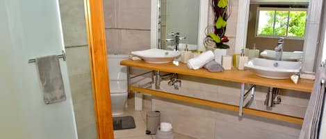 Séchoir à cheveux, serviettes fournies, savon, papier de toilette