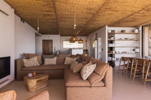 Smart-TV, Kamin, Bücher