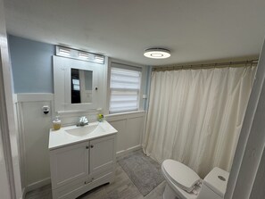 Towels, soap, shampoo, toilet paper