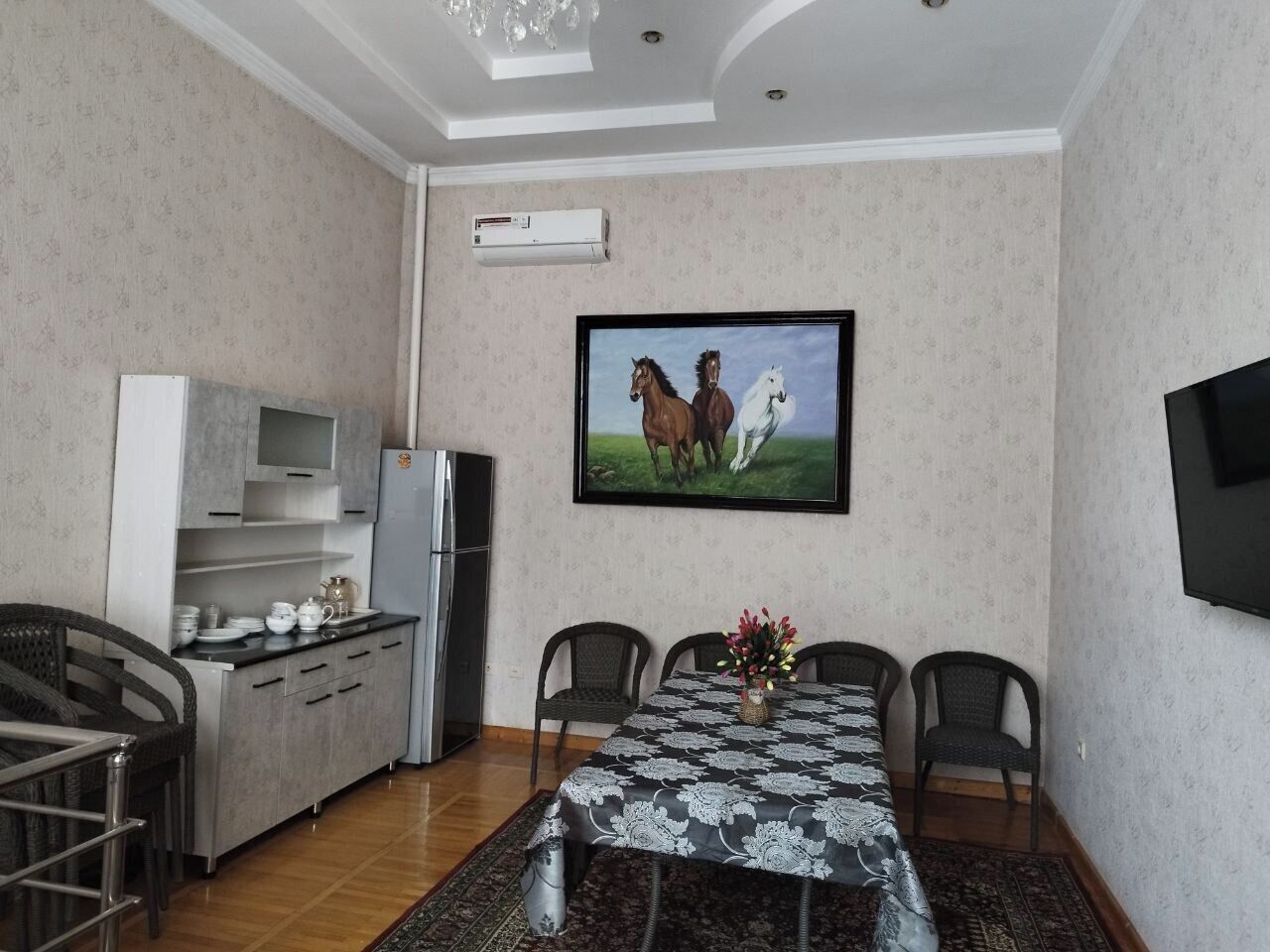 Desk, laptop workspace