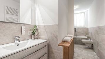 Towels, soap, toilet paper