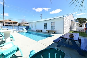 Pool - Large Home with Pool in Cherry Grove Sleeps 19 (North Myrtle Beach)