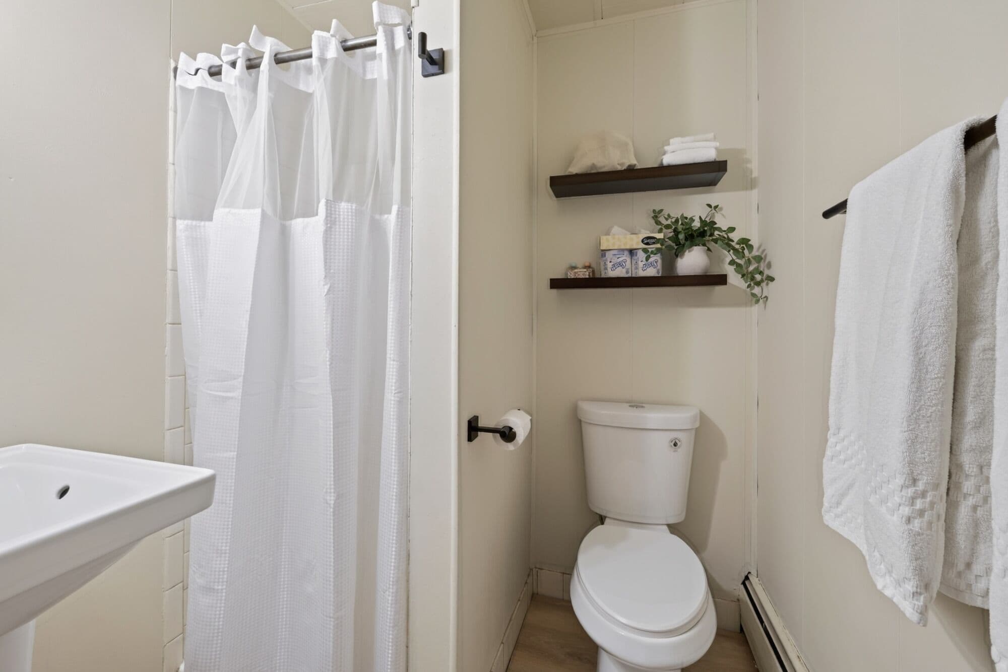 Comfort-enkeltværelse - 1 kingsize-seng | Badeværelse | Bruser, håndklæder, Sæbe, Shampoo