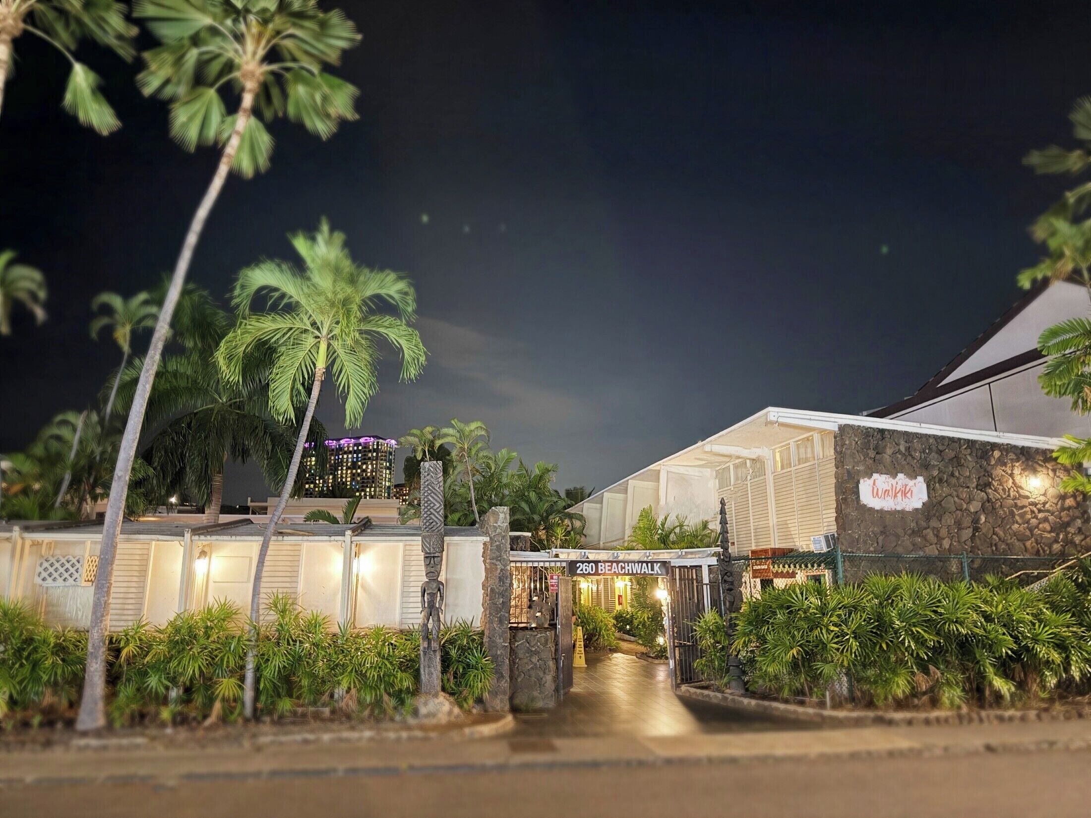 Front of property – evening/night