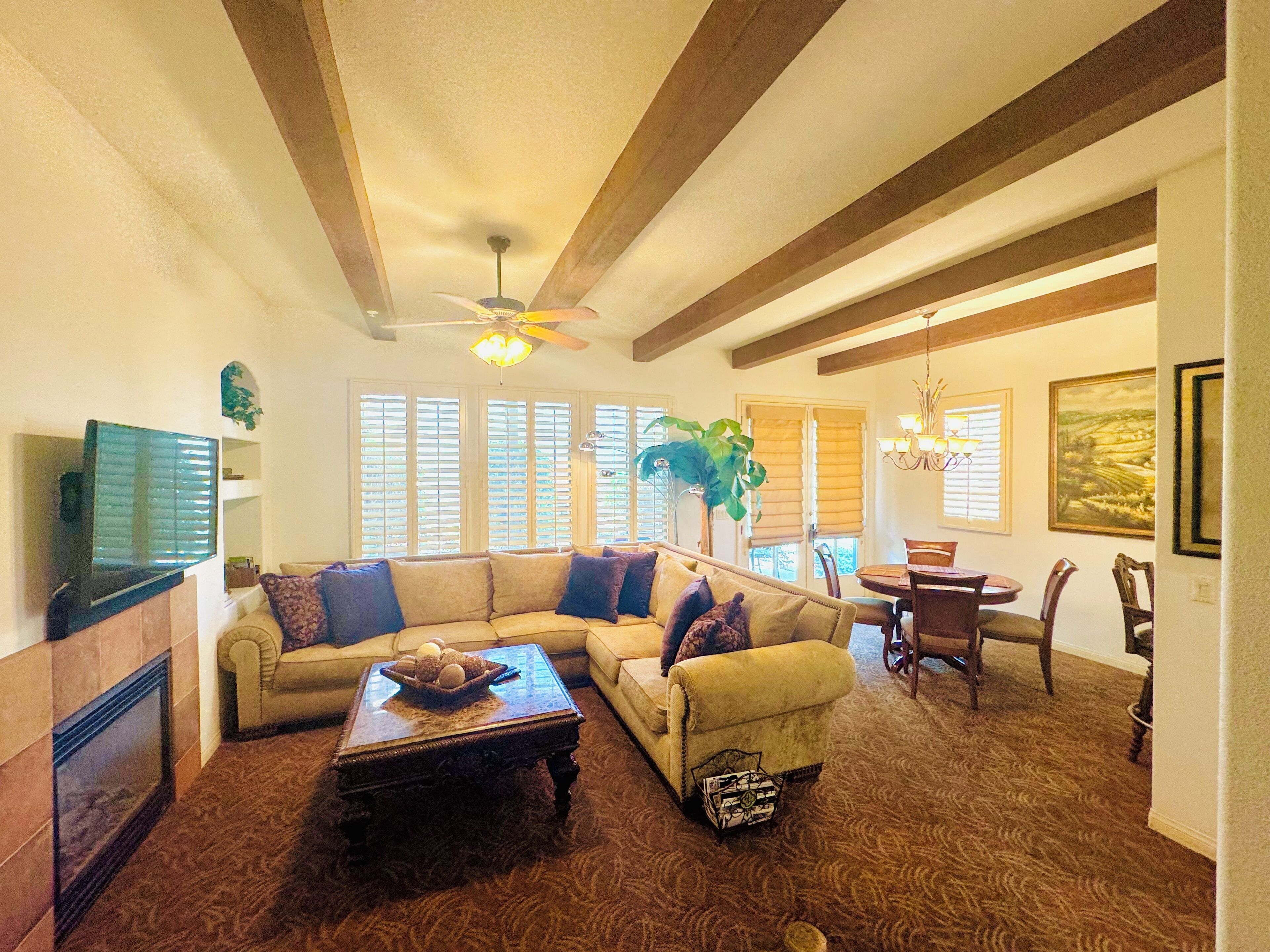 TV connectée, cheminée