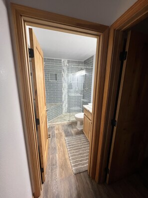 Shower, towels, soap, toilet paper - 3-bedroom bungalow in welcoming Palmer with AC (Palmer)