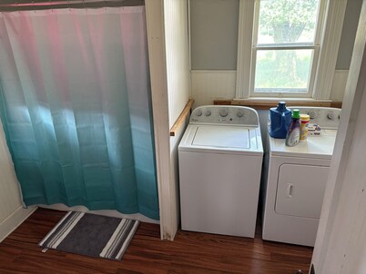 Rustic working farm house in rural Girard, Kansas.