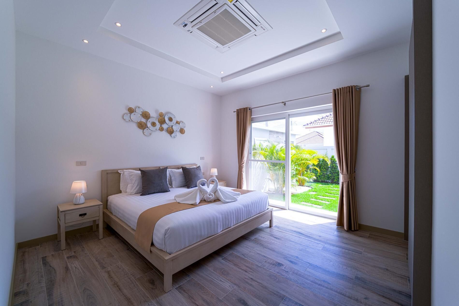 Villa, vista piscina | Vista dalla camera