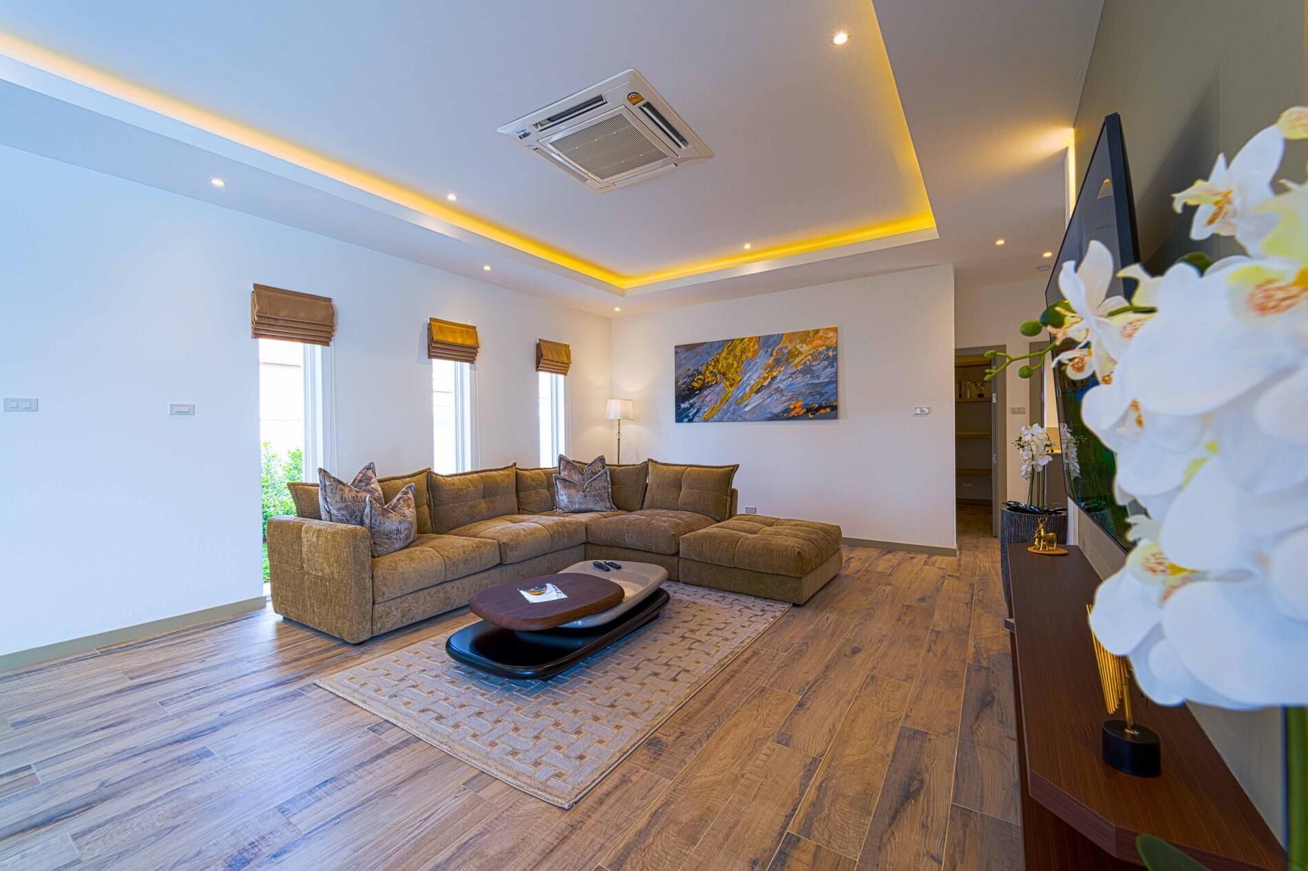 Villa, vista piscina | Area soggiorno