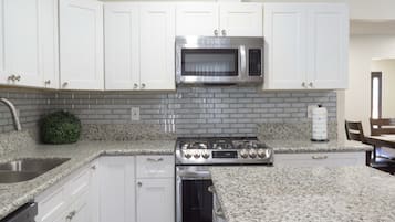 Microwave, oven, stovetop, dishwasher