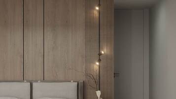 2 chambres, coffres-forts dans les chambres, fer et planche Ă repasser