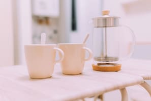 Apartamento, 2 camas de casal, para não fumantes | Cozinha privada | Geladeira grande, micro-ondas, cooktop, chaleira elétrica