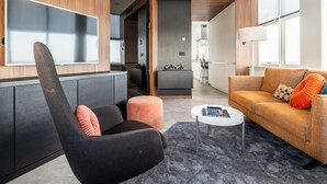 Apartment | Living room - Comfortable Apartment With Panoramic Views (The Hague)