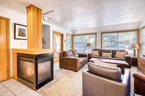 Interior - Dune Grass-Beach right out back! Dog OK. Spacious, fireplace, 3 bed. (Pacific City)