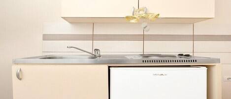 Fridge, stovetop, toaster
