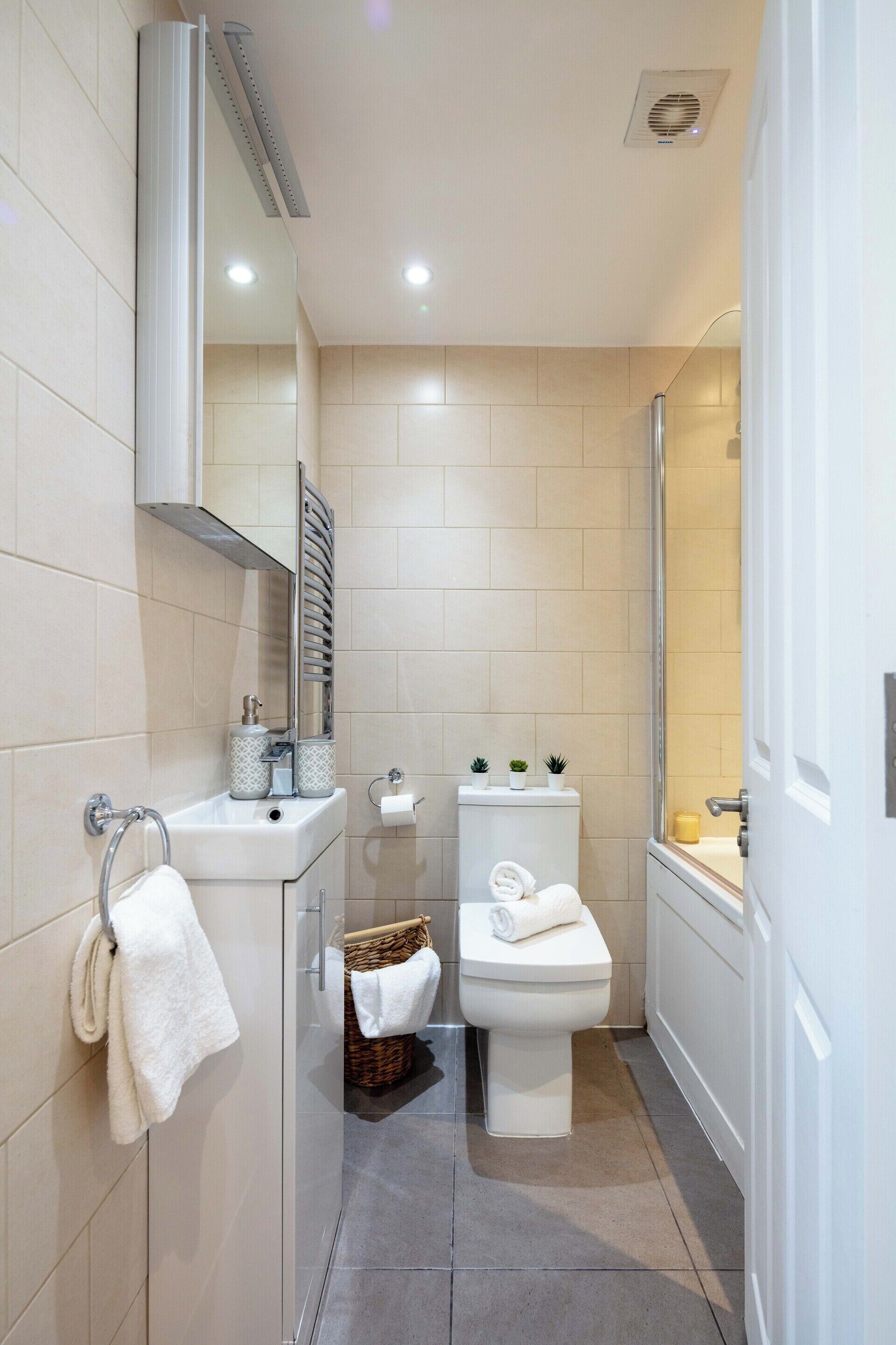 Leilighet – city, 1 dobbeltseng med sovesofa, ikke-røyk, byutsikt | Bad