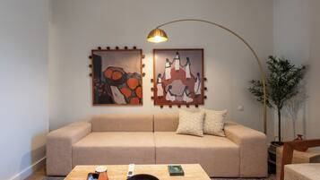 Premium Apartment, City View | Living area