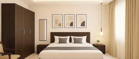 Hypo-allergenic bedding, desk, soundproofing, free WiFi