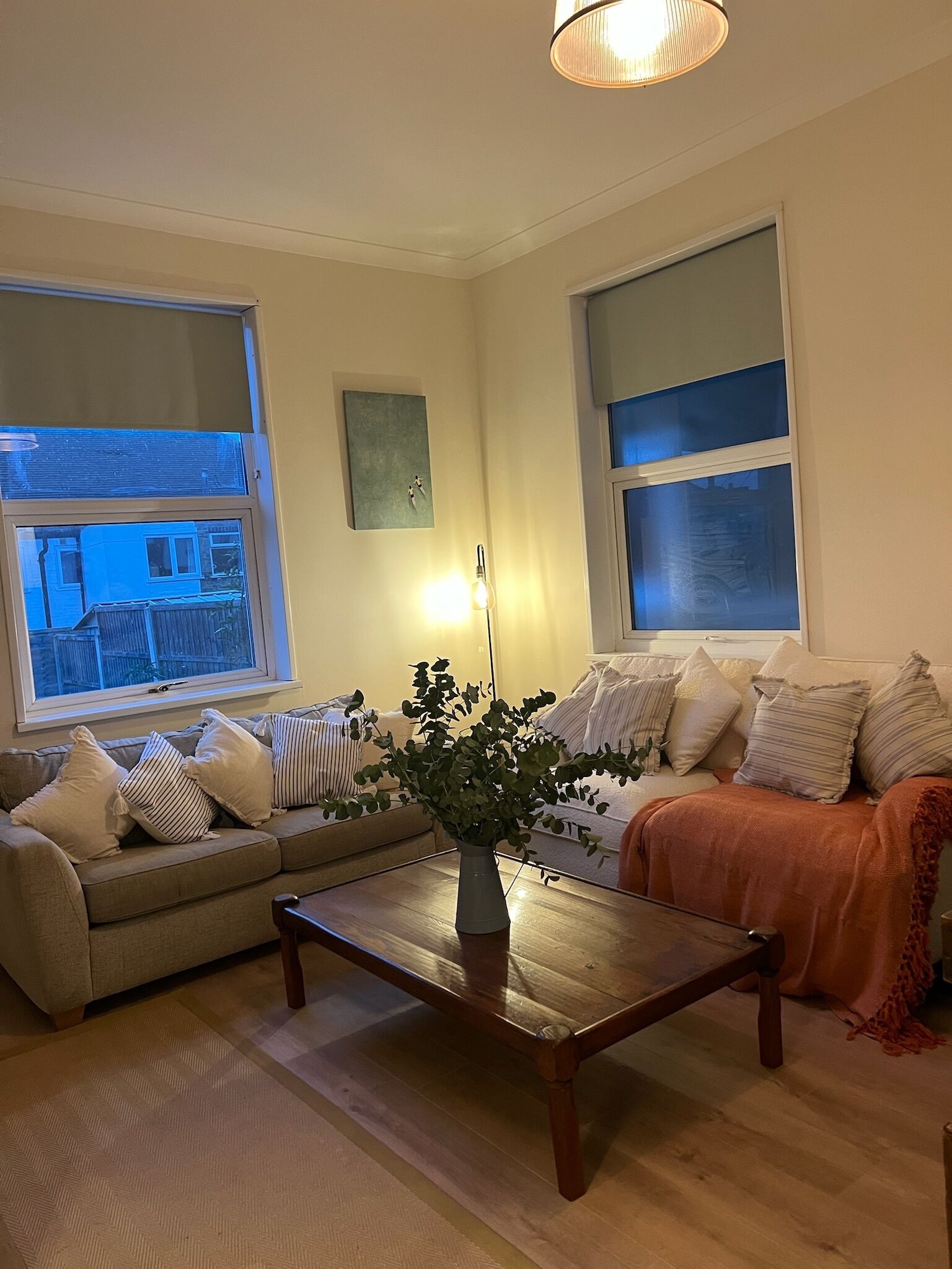 Una Smart TV, una chimenea, libros