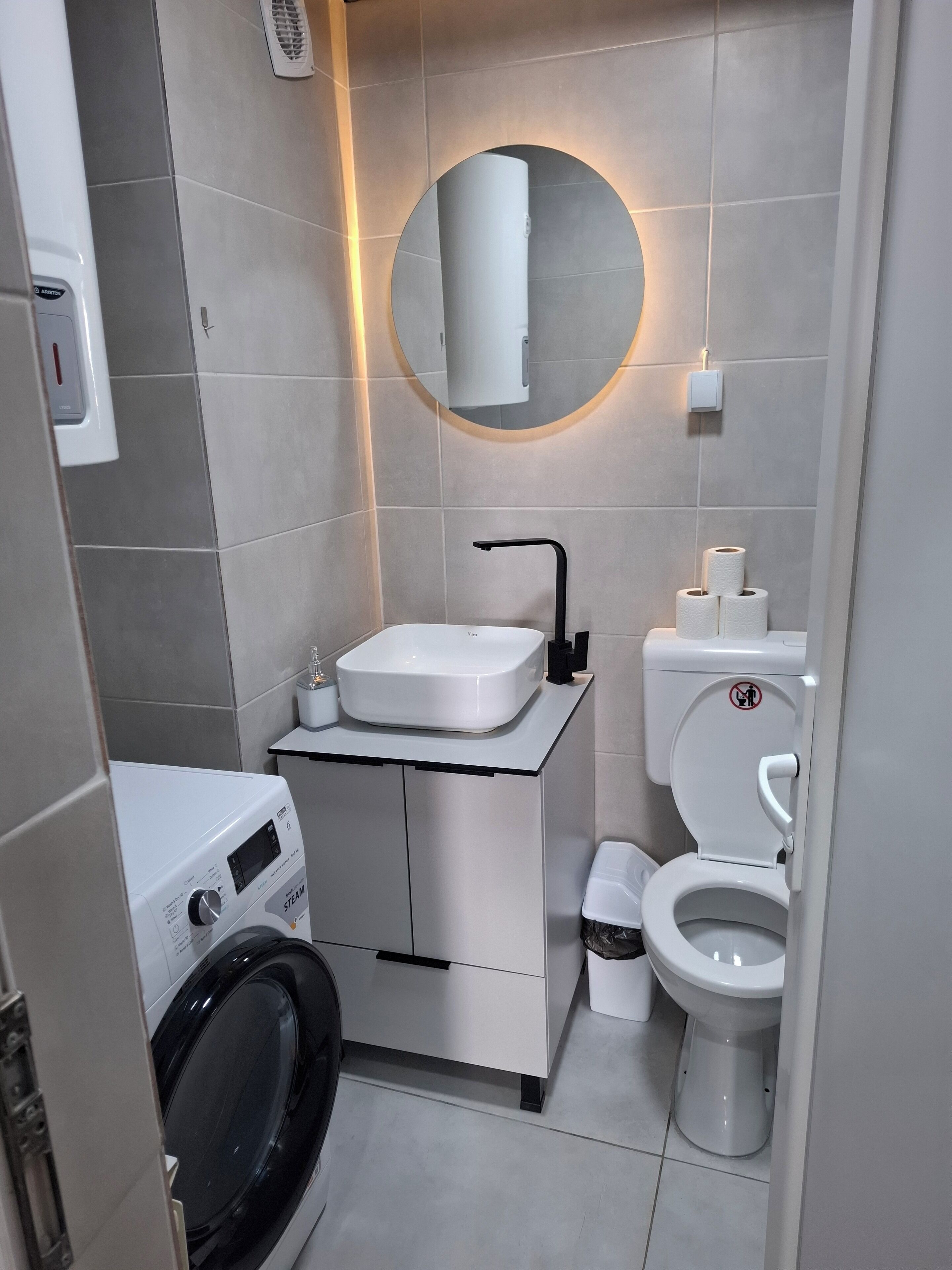 Shower, free toiletries, hair dryer, slippers