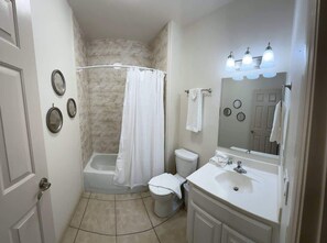 Shower, hair dryer, towels, soap - Family Friendly Condo w/ Pool—South Padre Island (South Padre Island)