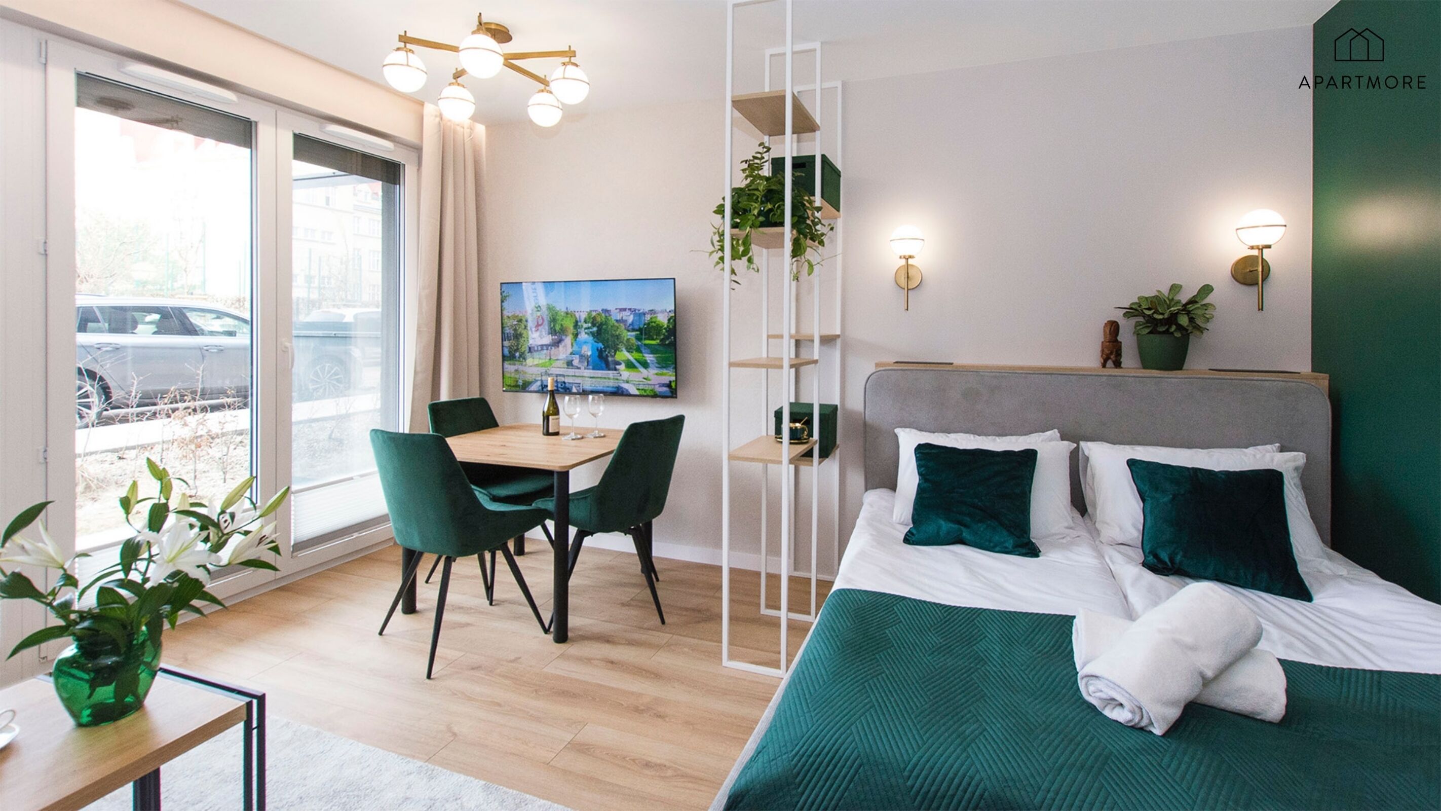 Studio Suite tiện nghi đơn giản, quang cảnh vườn | Bộ đồ giường cao cấp, trang trí khác biệt 