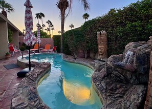 Outdoor pool, a heated pool