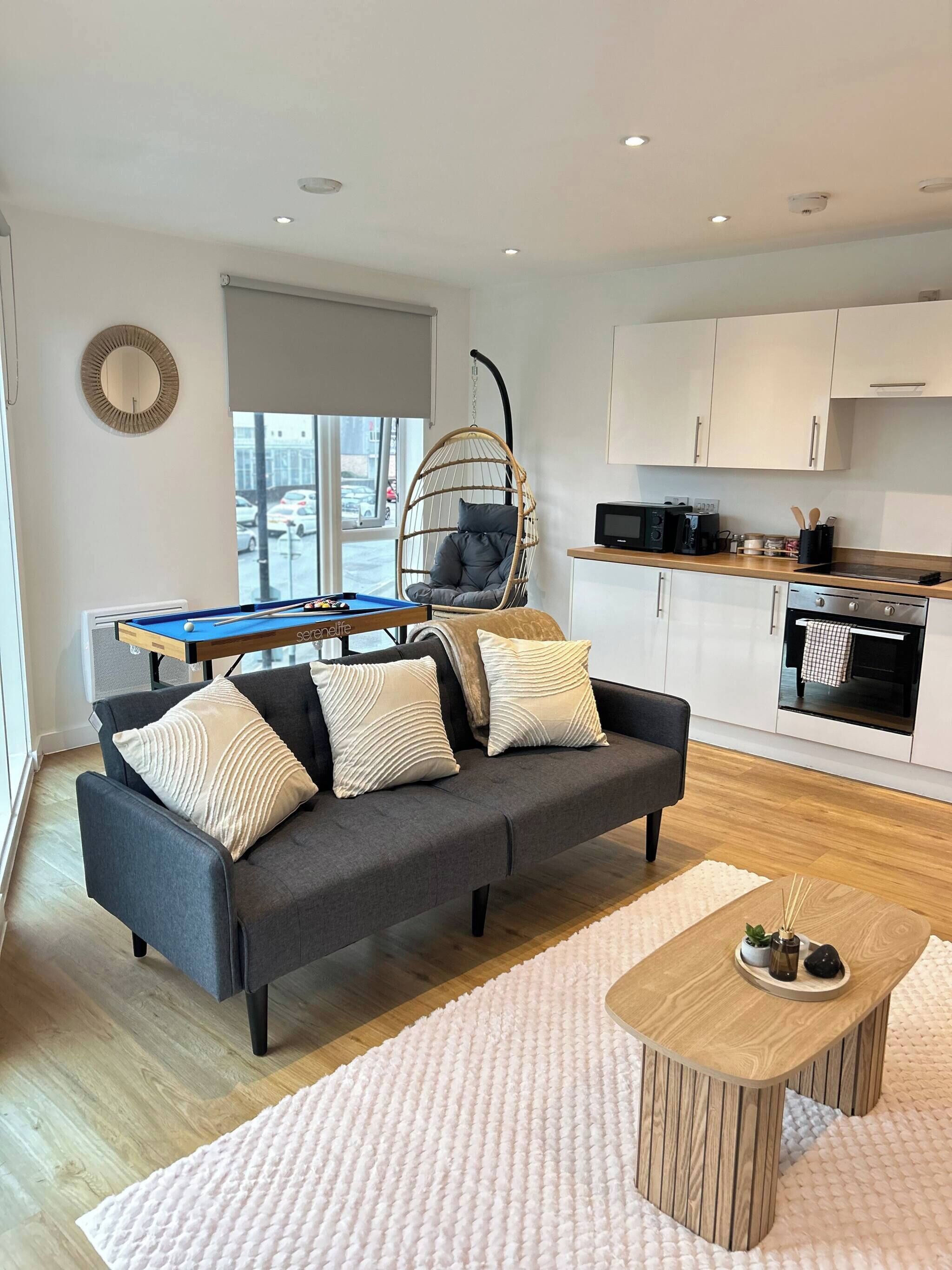 Apartment, 2 Schlafzimmer, Terrasse, Stadtblick | Wohnbereich